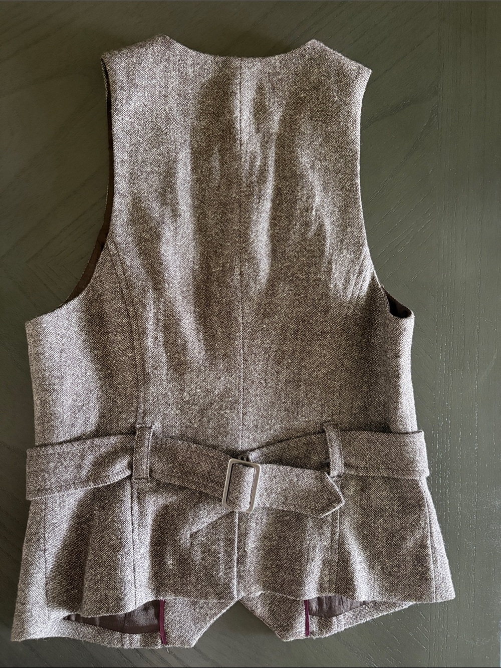 RW&CO. Women's Brown Tweed Vest with Button Front size XS - Picture 6 of 16